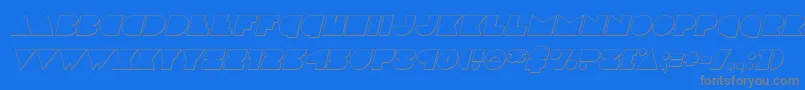 discodeckoutital Font – Gray Fonts on Blue Background