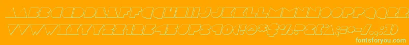Шрифт discodeckoutital – зелёные шрифты на оранжевом фоне