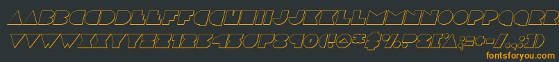 discodeckoutital Font – Orange Fonts on Black Background