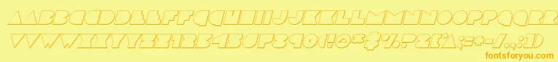 discodeckoutital Font – Orange Fonts on Yellow Background