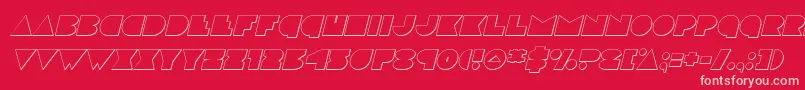 discodeckoutital Font – Pink Fonts on Red Background
