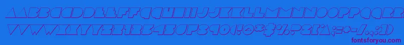 discodeckoutital Font – Purple Fonts on Blue Background