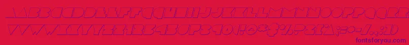 discodeckoutital Font – Purple Fonts on Red Background