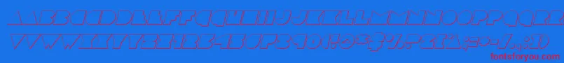 discodeckoutital Font – Red Fonts on Blue Background