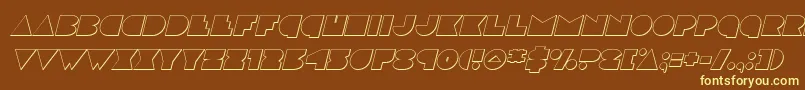 discodeckoutital Font – Yellow Fonts on Brown Background