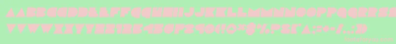 discodecksemital Font – Pink Fonts on Green Background