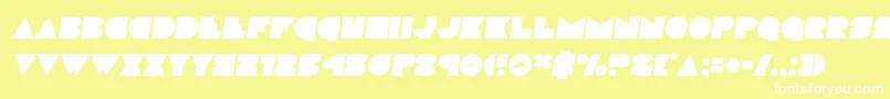 discodecksemital Font – White Fonts on Yellow Background