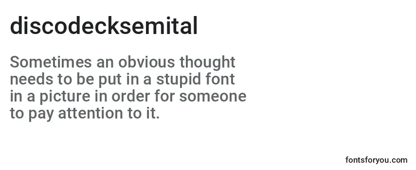 Discodecksemital (125194) Font