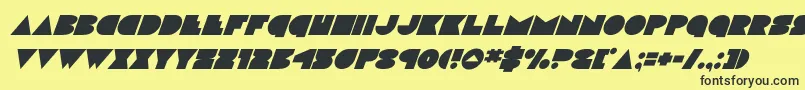 discodecksuperital Font – Black Fonts on Yellow Background