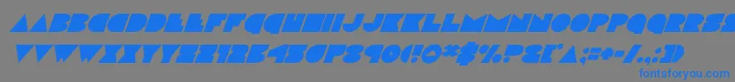 discodecksuperital Font – Blue Fonts on Gray Background