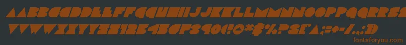 Шрифт discodecksuperital – коричневые шрифты на чёрном фоне