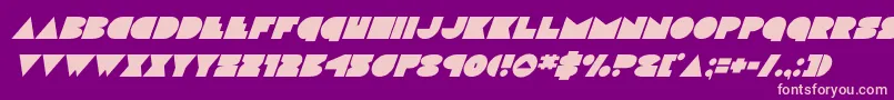 discodecksuperital Font – Pink Fonts on Purple Background