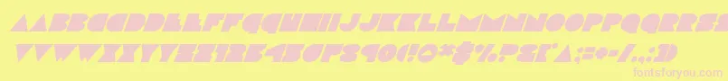 discodecksuperital Font – Pink Fonts on Yellow Background