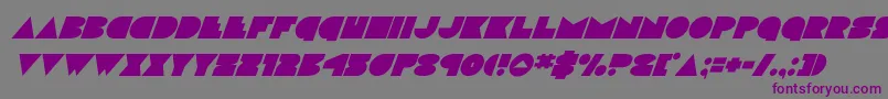 discodecksuperital Font – Purple Fonts on Gray Background