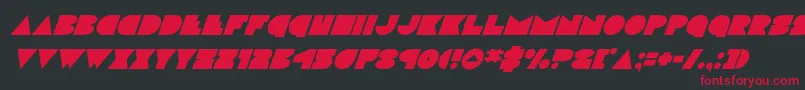 discodecksuperital Font – Red Fonts on Black Background