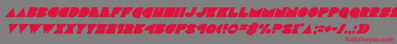 discodecksuperital Font – Red Fonts on Gray Background