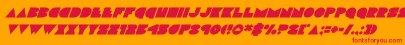 discodecksuperital Font – Red Fonts on Orange Background