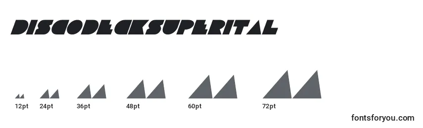 Размеры шрифта Discodecksuperital (125195)