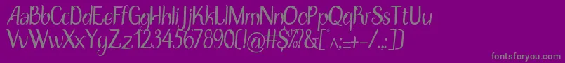 Disguise Display   regular-Schriftart – Graue Schriften auf violettem Hintergrund