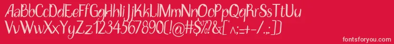 Подробнее о шрифте Disguise Display regular Шрифт Disguise Display regular – розовые шрифты на красном фоне