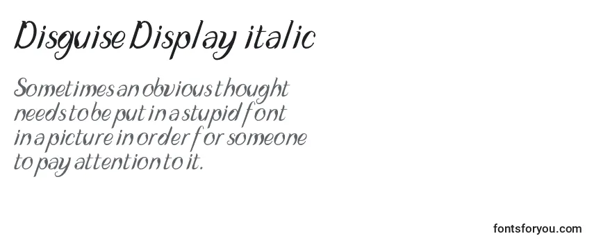 Disguise Display  italic Font