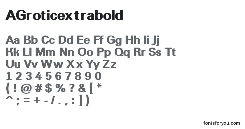 AGroticextrabold font – alphabet, numbers, special characters