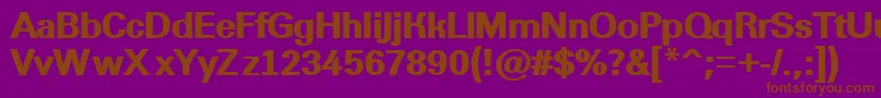 AGroticextrabold Font – Brown Fonts on Purple Background