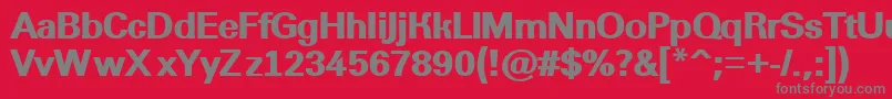 AGroticextrabold Font – Gray Fonts on Red Background