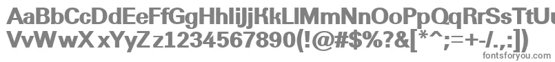 フォントAGroticextrabold – 白い背景に灰色の文字