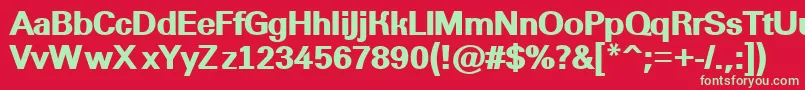 AGroticextrabold Font – Green Fonts on Red Background