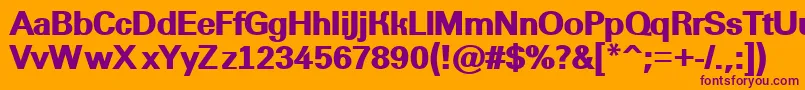 AGroticextrabold Font – Purple Fonts on Orange Background