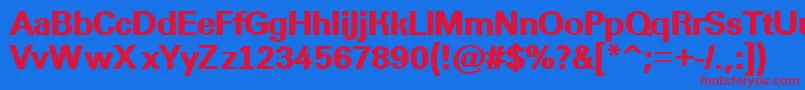 En savoir plus sur la police AGroticextrabold Police AGroticextrabold – polices rouges sur fond bleu