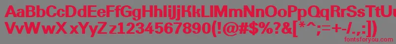 AGroticextrabold Font – Red Fonts on Gray Background