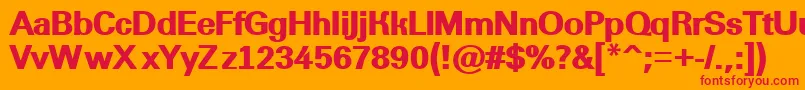 AGroticextrabold Font – Red Fonts on Orange Background
