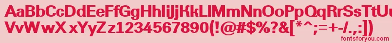 AGroticextrabold Font – Red Fonts on Pink Background