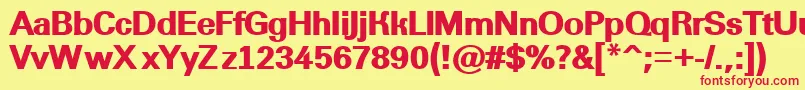 AGroticextrabold Font – Red Fonts on Yellow Background