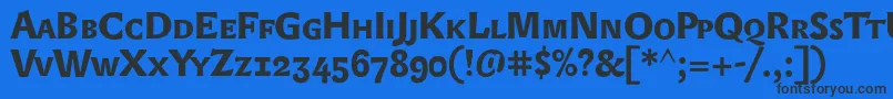 Lexonsc+OsfBold Font – Black Fonts on Blue Background