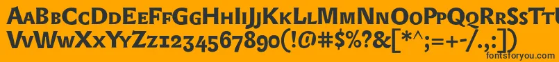 Lexonsc+OsfBold Font – Black Fonts on Orange Background