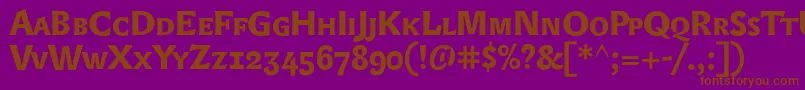 Więcej informacji o czcionce Lexonsc+OsfBold Czcionka Lexonsc+OsfBold – brązowe czcionki na fioletowym tle