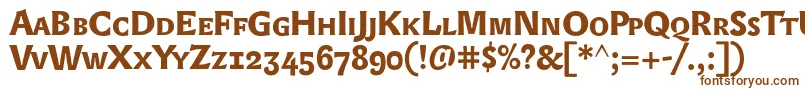フォントLexonsc+OsfBold – 茶色のフォント