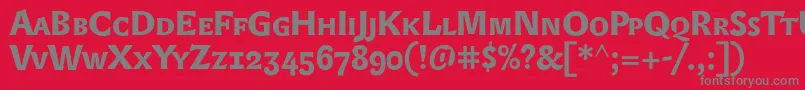 Lexonsc+OsfBold Font – Gray Fonts on Red Background