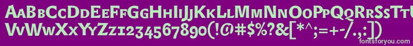 Шрифт Lexonsc+OsfBold – зелёные шрифты на фиолетовом фоне