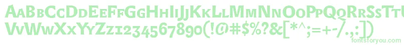 Lexonsc+OsfBold Font – Green Fonts on White Background