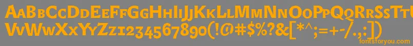 Шрифт Lexonsc+OsfBold – оранжевые шрифты на сером фоне