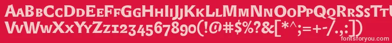 Lexonsc+OsfBold Font – Pink Fonts on Red Background