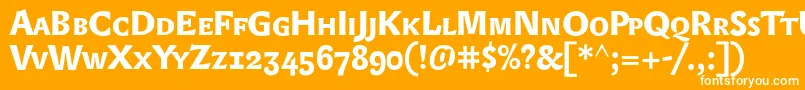 フォントLexonsc+OsfBold – オレンジの背景に白い文字