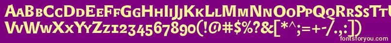 Шрифт Lexonsc+OsfBold – жёлтые шрифты на фиолетовом фоне