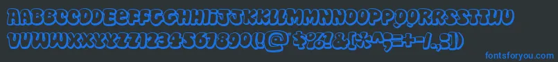 Disko Font – Blue Fonts on Black Background