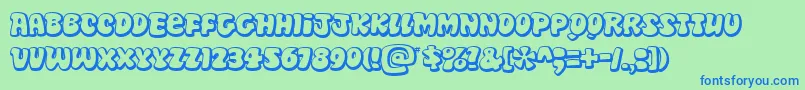 Disko Font – Blue Fonts on Green Background