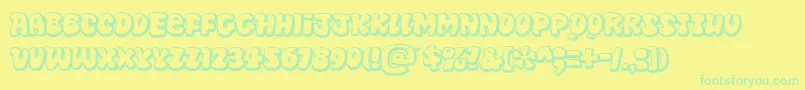 Disko Font – Green Fonts on Yellow Background